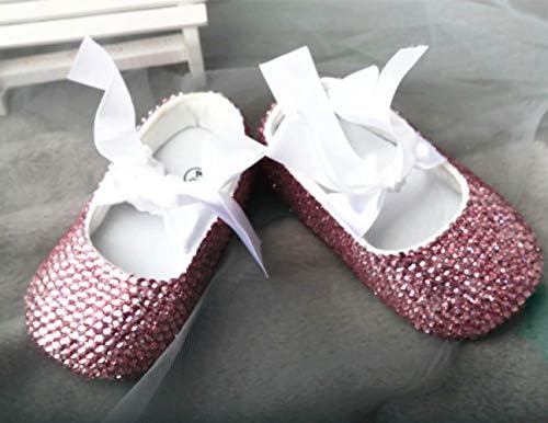 Prilagođena jedinstvena dječja djevojčica ružičasta kristal Mary Jane CAPLISM Cipele bez klizanja mekanog potplata cipele za novorođenčad