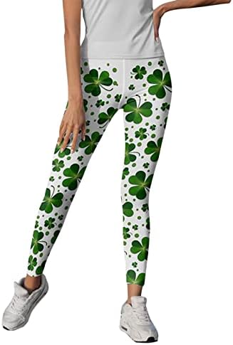Vickyleb hlače Ženske trčanje sreće Paddystripes hlače Dobra tiskana pilatesa za joga gamaše zelene hlače plus veličina joga