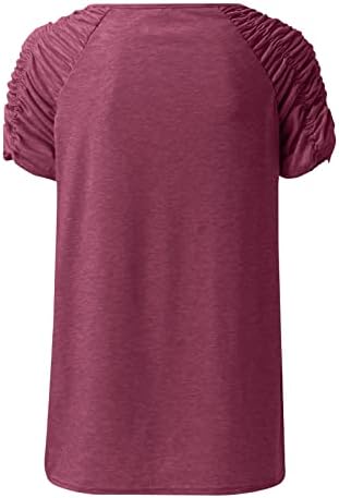 Sportska Ženska majica 2022 ženske ljetne majice Ležerne majice s izrezom u obliku slova u i kratkim rukavima sportska majica dugih