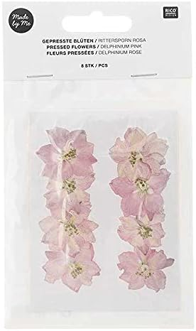 Rico Design Delphinium rosa essiccati e tkati