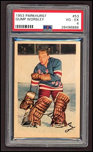 1953. Parkhurst 53 Gump Worsley New York Rangers-Hockey PSA PSA 4,00 Rangers-Hockey