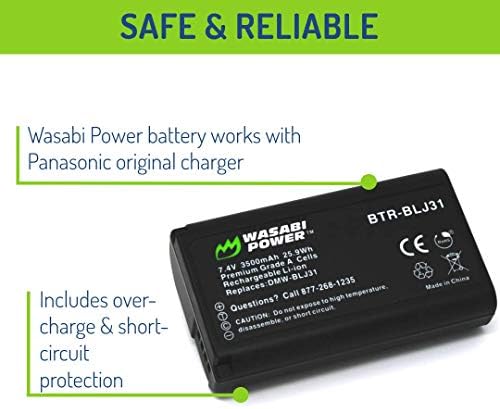 Wasabi Power DMW-BLJ31 Baterija za Panasonic Lumix S1, S1R, S1H, Lumix S serije serije bez ogledala