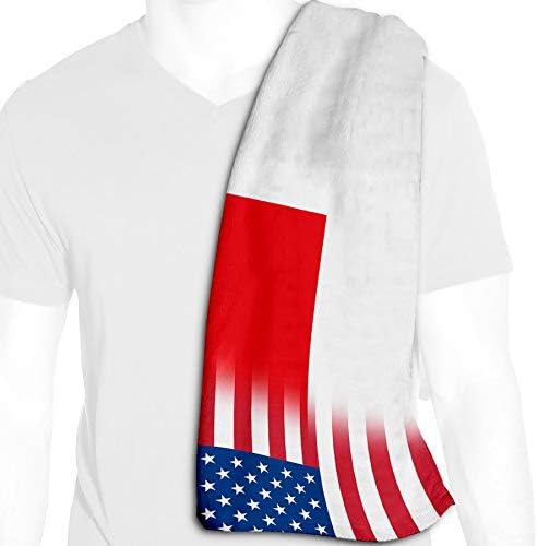 ExpressItbest ručnik za hlađenje mikrovlakana - 12in x 36in - zastava Indonezije - Indonezijska zastava s SAD -om