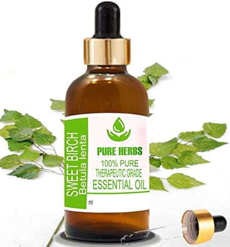 Čisto biljke slatka breza čista i prirodna terapeautski esencijalno ulje s kaplom 50 ml