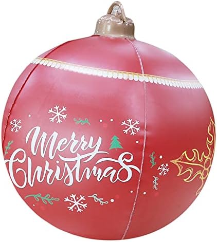 Božićni ukrasi od 24 inča PVC Napuhana kuglica Upunite ekstra velikih vanjskih božićnih ukrasa ukrašena kugla za Chiristmas Party zatvoreni,