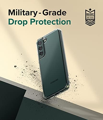 RINGKE FUSION Kompatibilan sa Samsung Galaxy S22 5G futrolom, prozirni antikoleti tvrdi stražnji dio s zaštitnim zaštitnim poklopcem