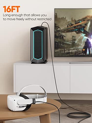 CableCreation 16-noga kabel Link VR kompatibilan s Meta Quest Pro / Quest2 / Pico4 i drugim VR-slušalice, high-speed USB kabel C-C