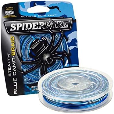 Spiderwire Stealth® Superline, Blue Camo, 30 lb | 13.6kg, 300yd | 274m pletenica ribolovna linija, pogodna za slanu vodu i slatkovodno