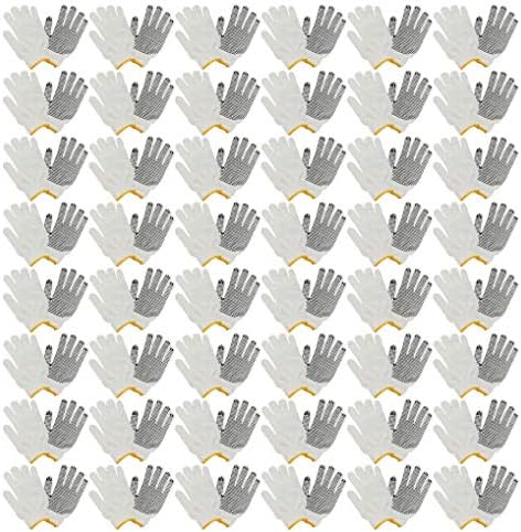48 parova PVC isprekidane pletene radne rukavice za muškarce, udobne rukavice bez pamuka za opću svrhu, jedna veličina skupno