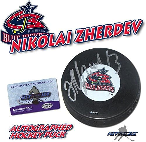 Nikolaj JERDEV potpisao je pak Columbus Blue Jackets s hologramom od NHL pakova s autogramima