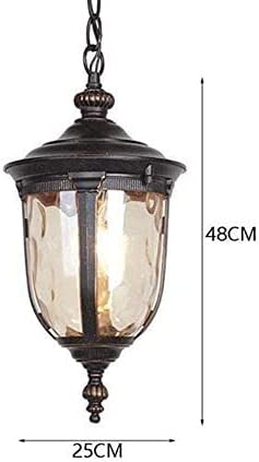 Jaka izdržljiva europska vanjska vodootporna viseća svjetiljka vintage vode staklo metal metalni luster rasvjeta e27 edison vanjski