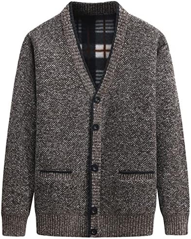 Dudubaby topli džemper za muški modni refel casual kardigan kaput dugi rukav vitki pleteni džemper plus džemperi