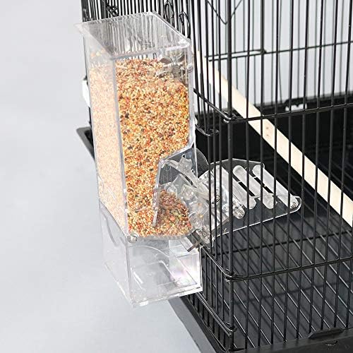 Automatska hranilica za sjeme ptica s grgečem, besplatna ugradnja akrilnih prozirnih hranilica za papige pribor za kaveze za male i