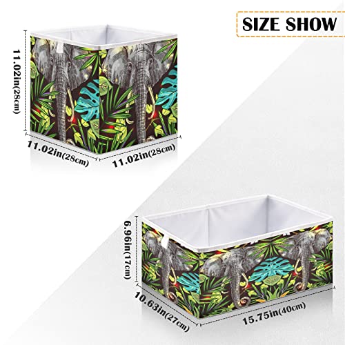 Tropska cvjetna kutija za pohranu slonovskih kockica sklopive kutije za pohranu vodootporna košara za igračke za organizatore kockica