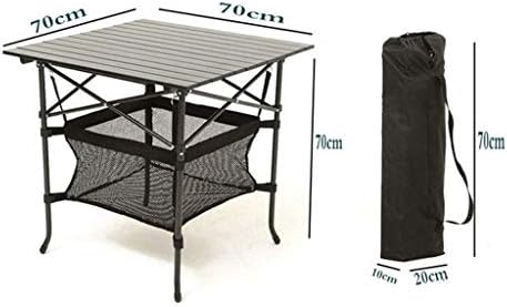 Prijenosni stol za kampiranje alu, aluminijski sklopivi stol ultra lagan stol za kampiranje s torbom za nošenje sklopivi stol s torbom