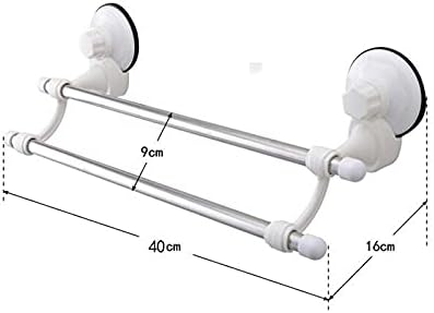 UXZDX Home kupaonica stalak za ručnike od nehrđajućeg čelika Vakuum za usisavanje Polica za ručnik s dvostrukim ručnikom