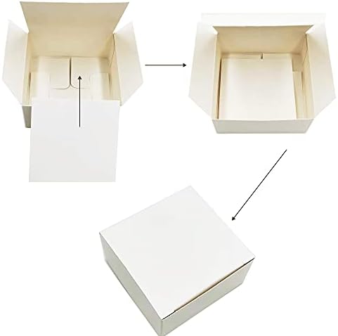 Wraphay poklon kutije s bijelim papirom Reciklirajuće male kutije za omotavanje zanatske zabave poslastica za vjenčanje