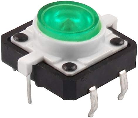 Novi zeleni led indikator Lon0167 Instant taktilni takt Gumb switch 12 x 12 mm x 11 mm DIP(Grünes LED-Licht Instant taktilni takt Drucktastenschalter