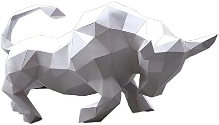 Model kreativnog papira u obliku bika 3d origami puzzle ručno izrađeni papir trofej geometrijski papir skulptura diy ukras za ukrašavanje