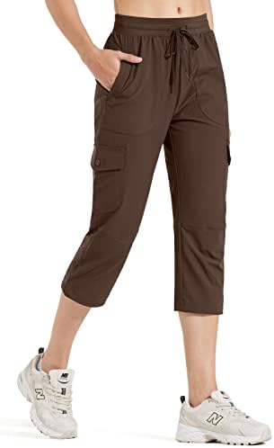 Libin ženske planinarske teretne hlače Lagane brze suhe hlače za golf Capris za putovanja na otvorenom casual