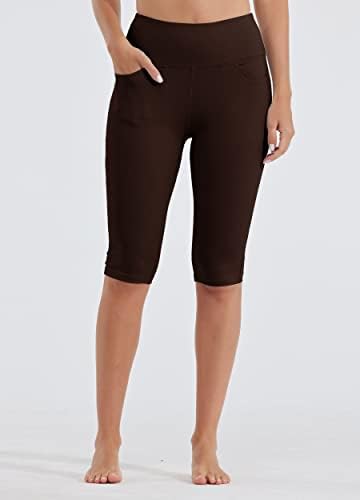 WILLIT ženske dužine koljena Capri s džepovima Visoki struk Vježbanje Capris hlače za ljetnu jogu vježbanje
