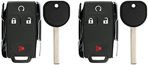 2x Nova zamjenska tipka bez ključa FOB Uklapano kompatibilno s & fits za Chevy GMC M3N 32337100 B116-PT