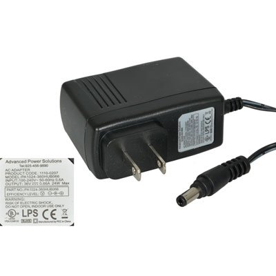Jameco Relapro PA1024-360HU-PF04 Adapter za vitke linije, 36 volti, 0,67 AMPS, 24.12 vata, 2,7 L x 1,8 W x 1,3 H
