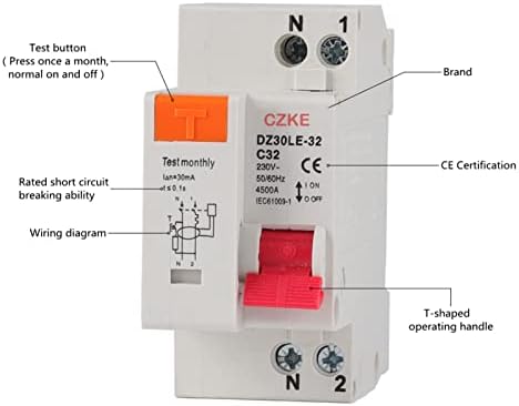 Infri 1p+n 230V MCB prekidač zaostalog strujnog strujnog kruga s prekomjernim i kratkim strujom za zaštitu curenja RCBO