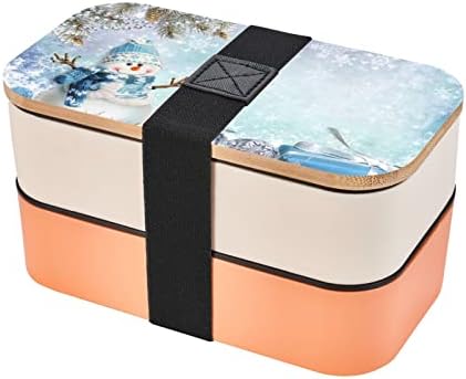 Slatki snježni ručak Bento kutija s nadograđenim podesivim remenom, spremnik za hranu za višekratnu upotrebu, besplatno BPA, modni