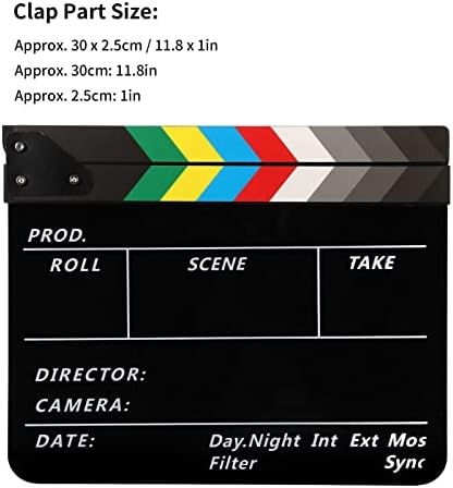 Akrilna ploča za filmaše, profesionalni filmski set veličine 30h25cm, s gumicom za ploču, markerom, ključem, krpom za čišćenje, za