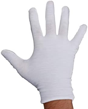 12 parova bijele pamučne rukavice suhe ruke, meke radne radnje, za kovanice, nakit, srebro, inspekcijske rukavice