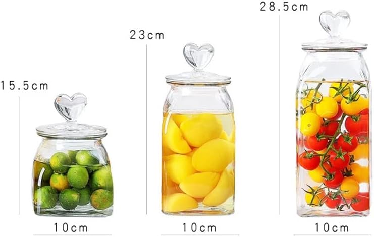 Staklenka za pohranu različitih prozirnih staklenih staklenki za hranu koje se mogu zatvoriti kutija za slatkiše i grickalice kućansko