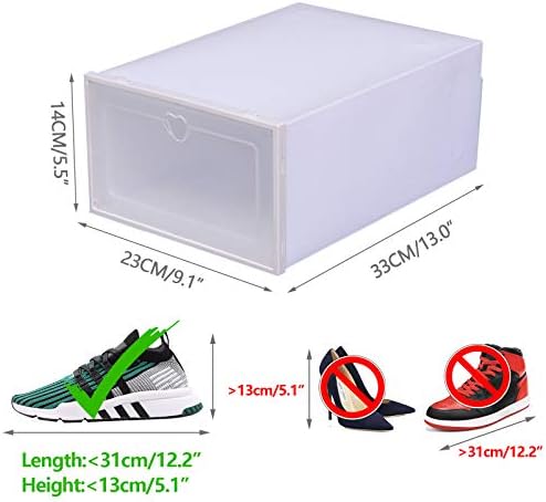 Kutije za odlaganje cipela, čista plastična školjka za cipele Organizator cipela za obuku sklopivi zaslon za cipele spremnik za cipele