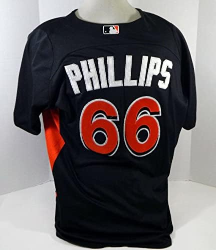 2012-13 Miami Marlins Zach Phillips 66 IGRA KORIŠTENJE BLACKA DJERSEY ST BP 48 DP18390 - Igra se koristio MLB dresovi