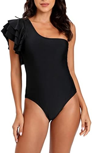 Jednodijelni kupaći kostim za žene, jednodijelni jednodijelni monokini kupaći kostim na jedno rame