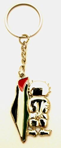 Unisex suvenir palestine zastava metal metal hanthala handala privjesak za ključeve palestinske modne modne ključeve držač