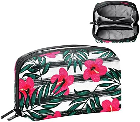 Kozmetička torbica s patentnim zatvaračem, putni organizator ljepote za žene i djevojke, cvjetni tropski list
