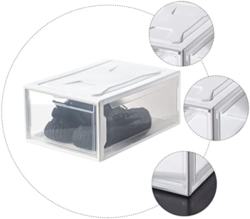 CABILOCK 3 PCS kućište prozirni prozirni pad uzorka za poklopce za poklopce prednje cipele Kontejner Home Clamshell s Bijela praktična