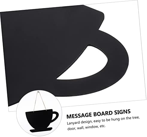 Holibanna 1pc kava crnoboard kava naljepnice kave etikete kava dekor drvena ploča na etiketi naljepnice naljepnice s pločama bar natpis