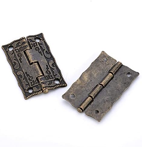 4pcs brončane šarke ormarići vrata ladica za ladice vintage šarke za drvene kutije hardver namještaja