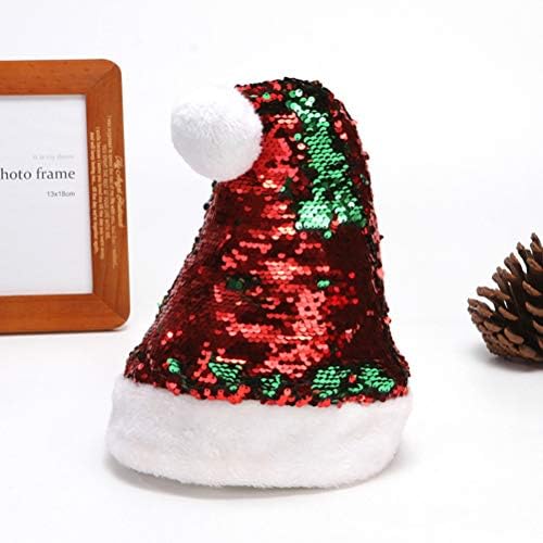 2pcs svjetlucavi Božićni šešir Kratki plišani Božićni šešir svjetlucavi Božićni ukras koji se koristi za proslavu Božića