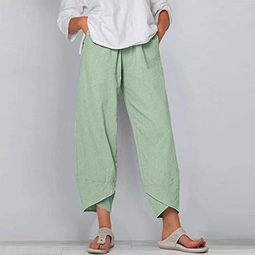 Aayomet Capri hlače za žene, žene s visokim strukom ljetne hlače Capri Ugodna elastična hlača Etnički stil tiskana hlača