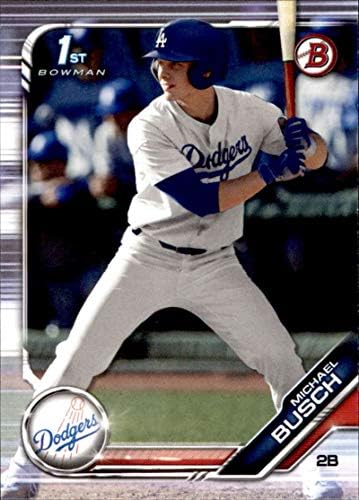 2019. Bowman Nacrt BD-57 Michael Busch RC Rookie Los Angeles Dodgers MLB Trgovačka kartica za bejzbol