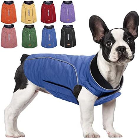 Sunfura topla psa zimska jakna, kaputi za hladno vrijeme otporne na vjetar, podstavljeni prsluk za zimu, reflektirajući i podesivi