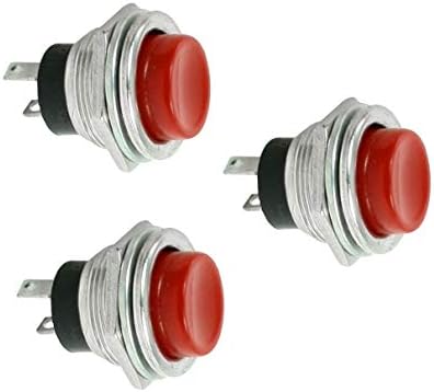 3 kom prekidači crveni poklopac trenutni prekidač s gumbima za montažu na ploču 3-inčni / 125-inčni AC Prekidači s gumbima