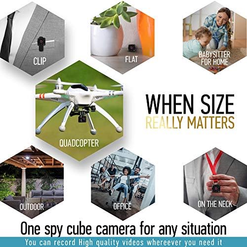 Mini špijunska kamera 1080p Skrivena kamera - Prijenosna mala HD dadilja s noćnim vidom i otkrivanjem pokreta - zatvorena zaštitna