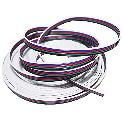 Ledenet 22AWG 5PIN 33ft 10M Extension kabelska linija Fleksibilna žičana produžetka kabela za ekstenziju za 5 boja RGBW LED Strip Lights