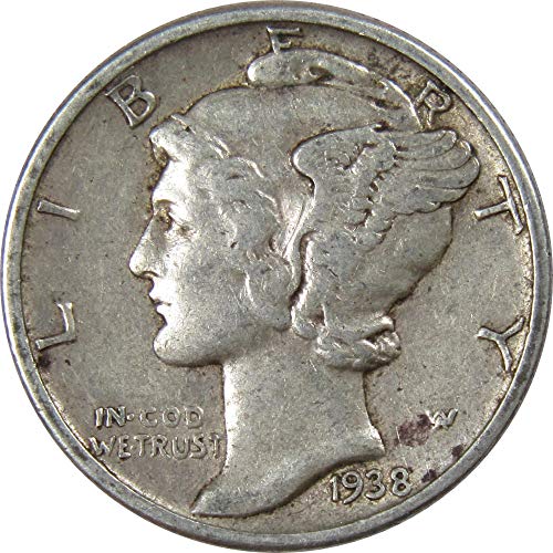 1938. Mercury Dime AG O dobrim 90% Silver 10c američki kolekcionarski kolekcionar