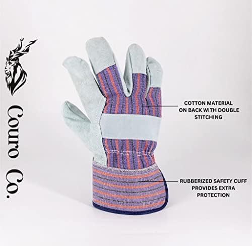 Radne rukavice s antilop završnom obradom, pojedinačni dlan. Vrtlarstvo, zavarivanje, izgradnja, industrijski