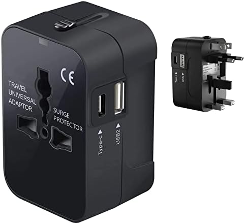 Travel USB Plus International Power Adapter kompatibilan s limunskim mobitelima Ocean 2 za svjetsku energiju za 3 uređaja USB Typec,